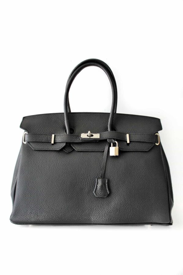 bolso con candado estructurado vista de frente