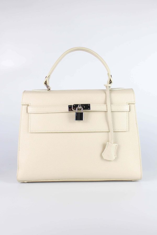 Bolso estructurado con candado de inspiración