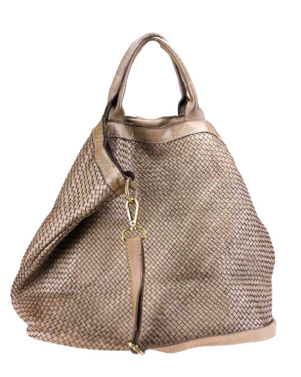 bolso shopper trenzado italiano