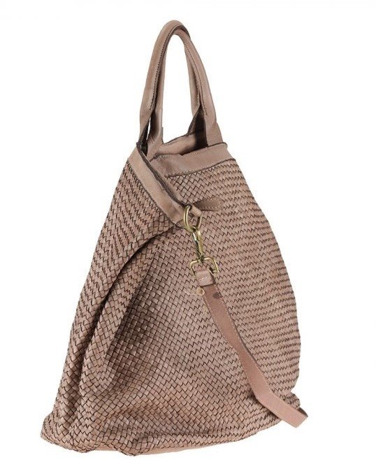 bolso shopper piel trenzada
