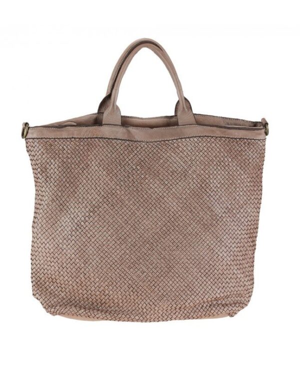 bolso shopper piel trenzada
