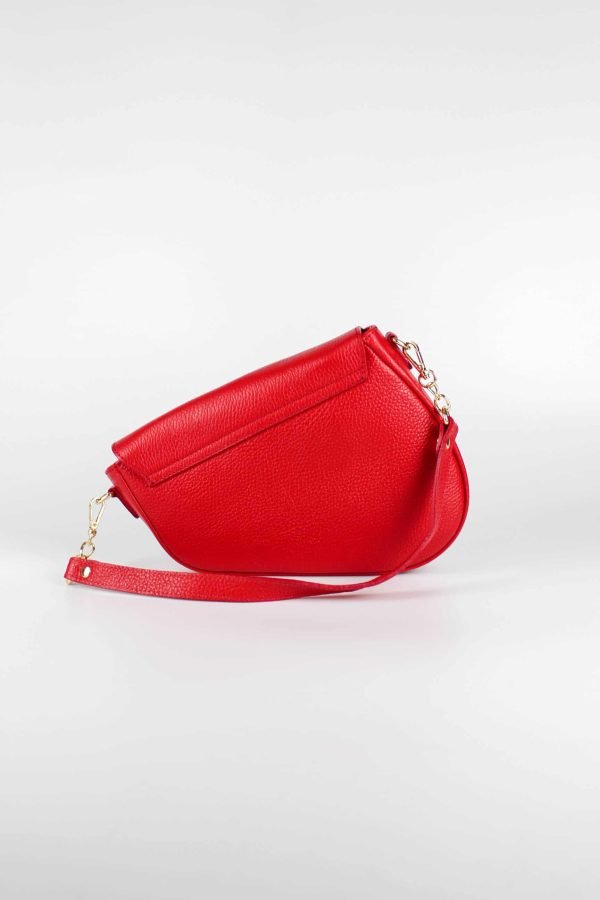 bolso inspiración saddle rojo vista trasera