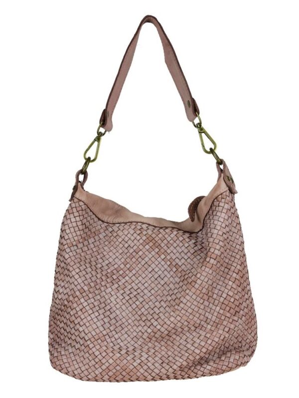 Bolsos trenzados piel italianos vista de frente