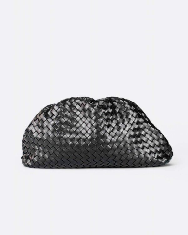 Bolsos de inspiración bolso de piel trenzada italiano vista de frente