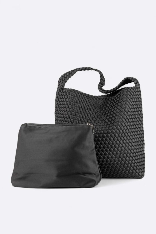 bolsos neopreno trenzados detalle de neceser interior