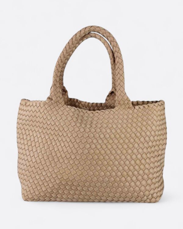 bolso shopper grade de neopreno trenzado a mano vita de frente