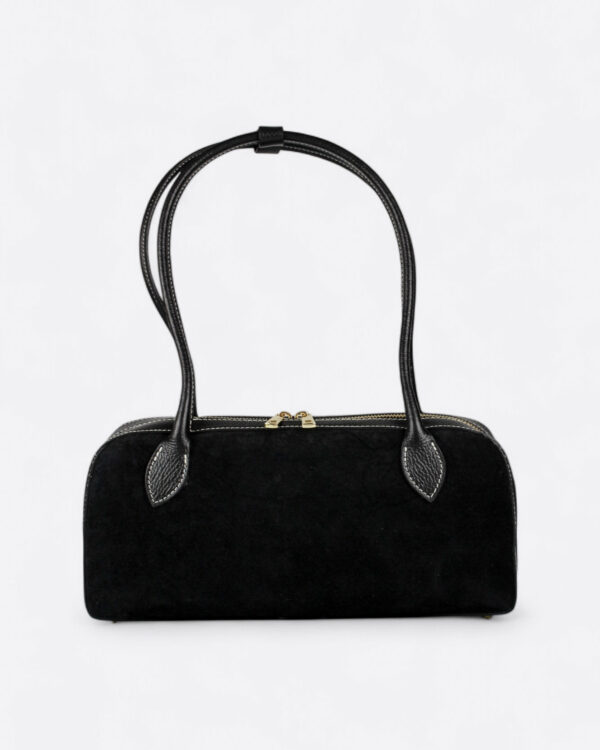 Bolso bowling de ante negro
