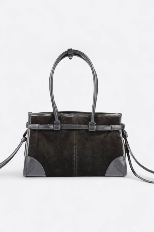 vista trasera del Bolso estilo Bonnie piel negro