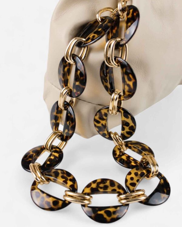 Asa de cadena carey para bolsos con bolso de mano