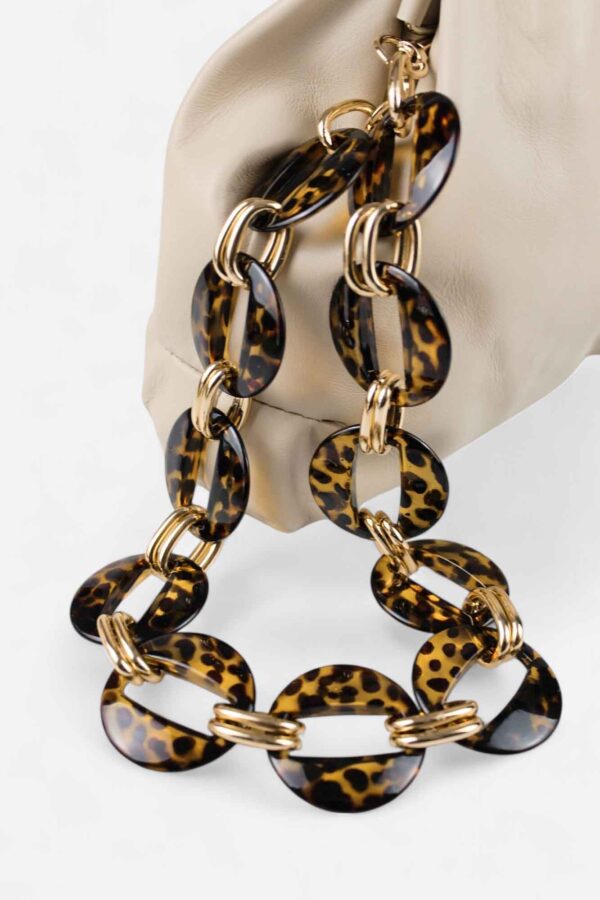 Asa de cadena carey para bolsos con bolso de mano